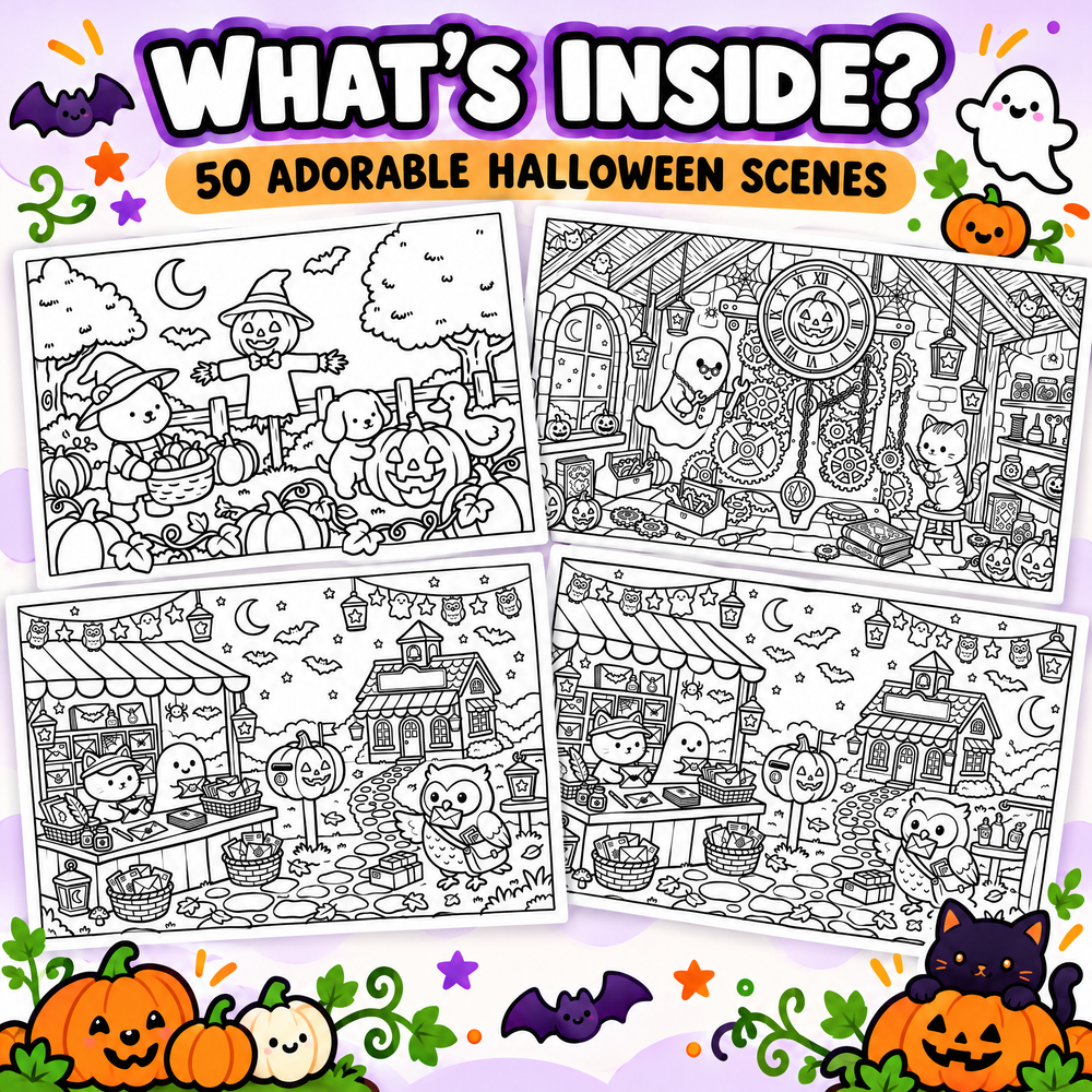 Cozy Dreamy Cute Halloween - Spooky Scenes