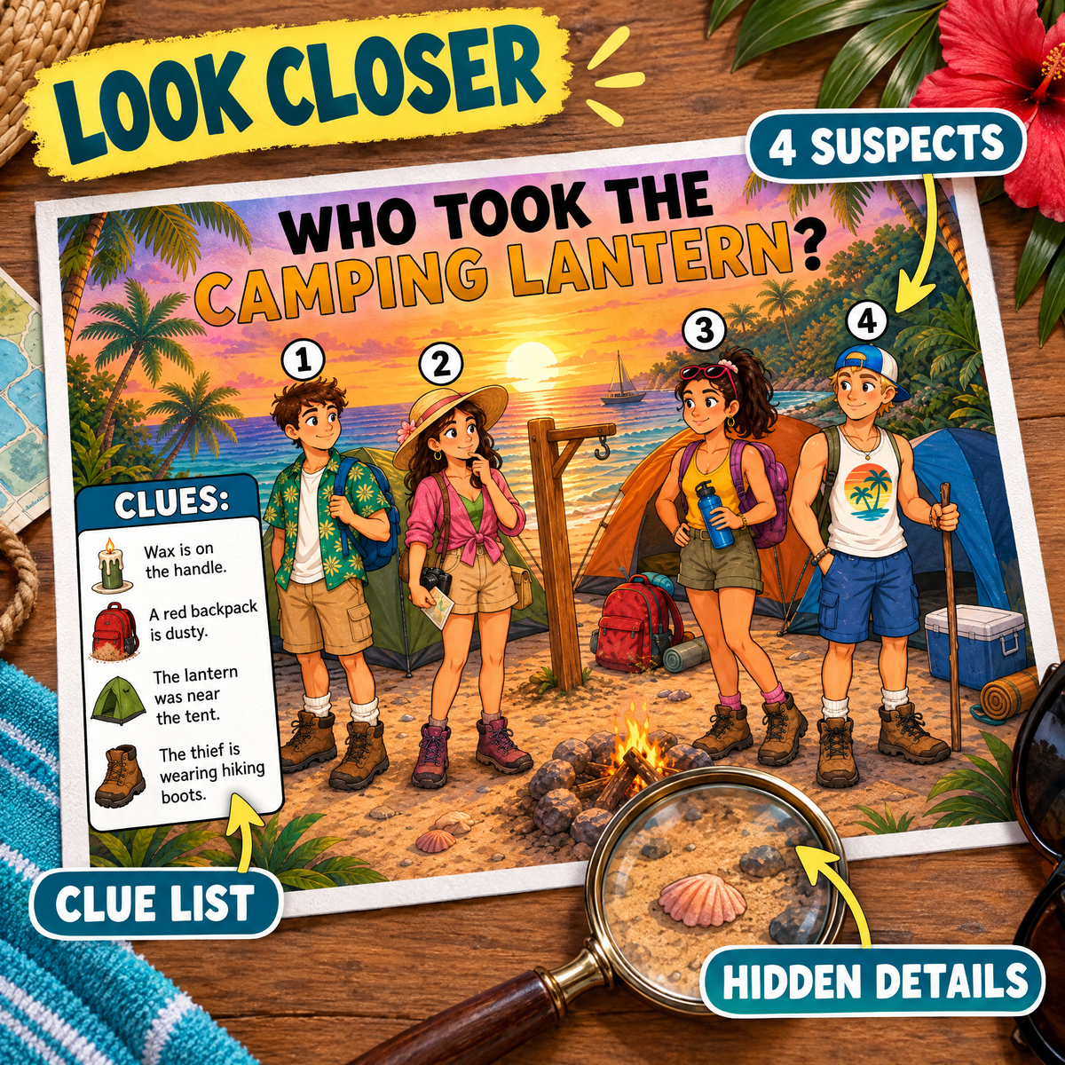 Find the Culprit! – Summer Mystery Puzzle Game
