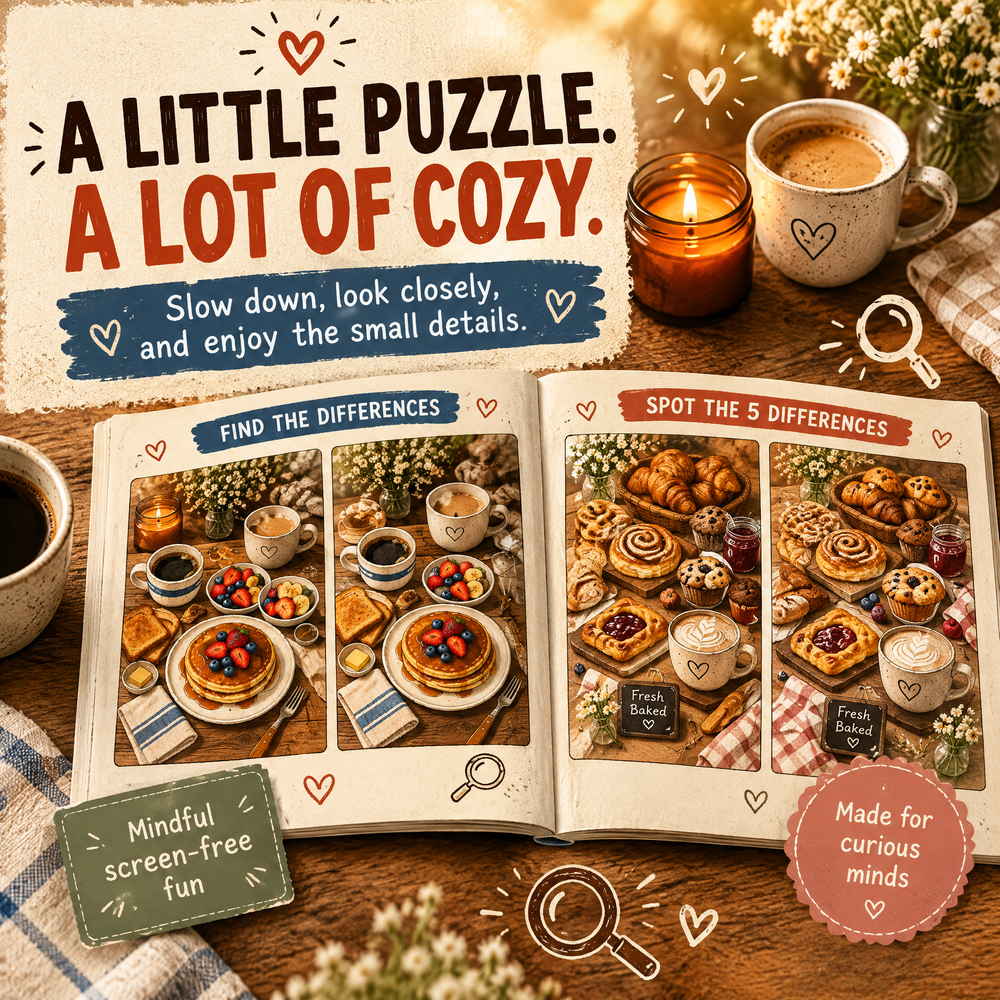 Find the Differences: Cozy Food Puzzle Book