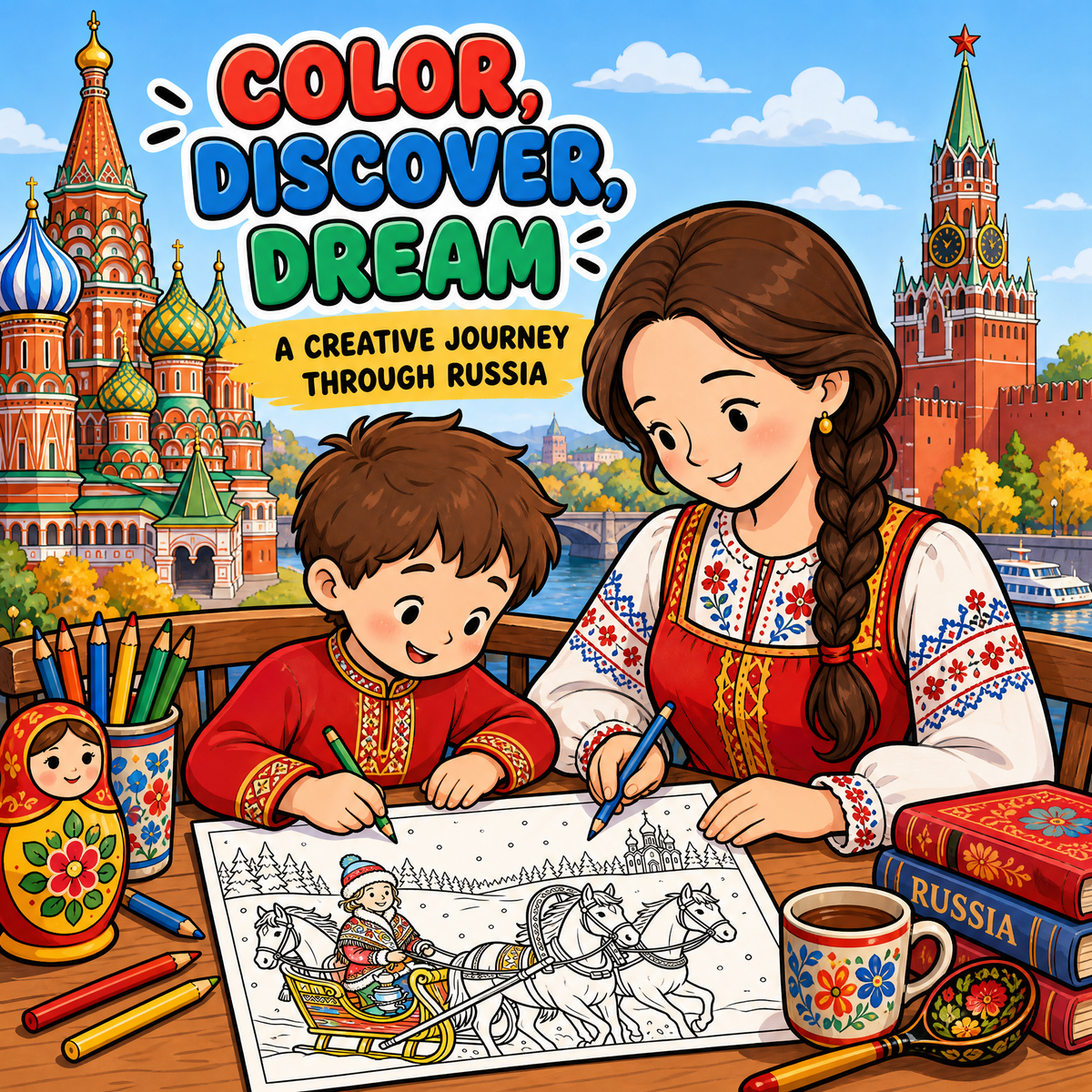 Dreamy – Visit Russia: Coloring Book