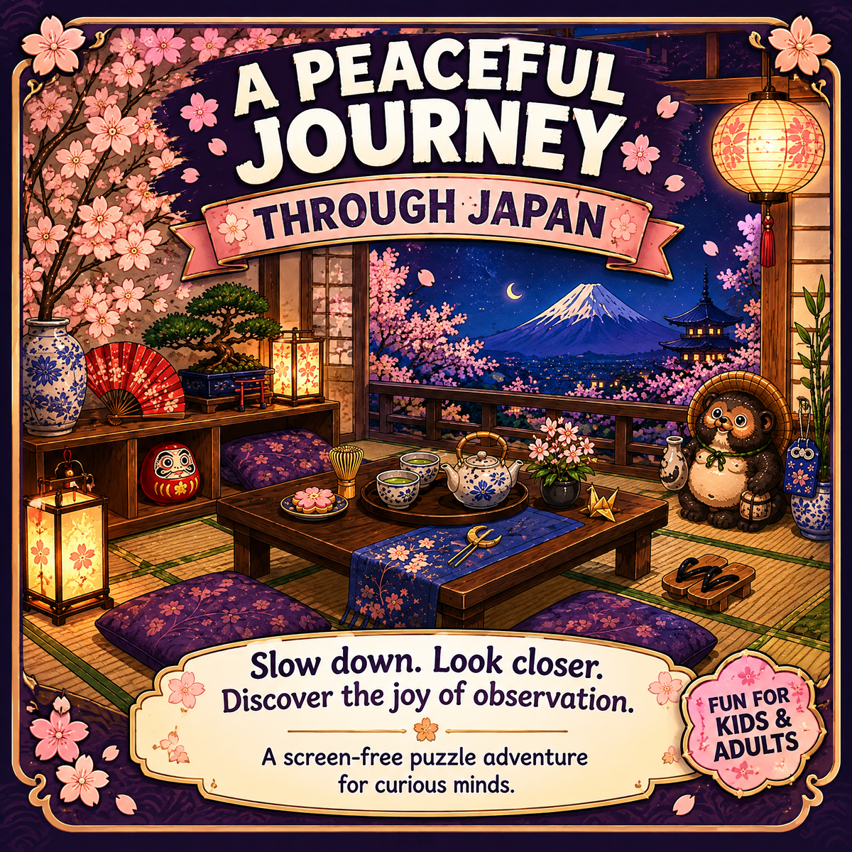 Find 12 Hidden Objects – Japan Edition Puzzle Book
