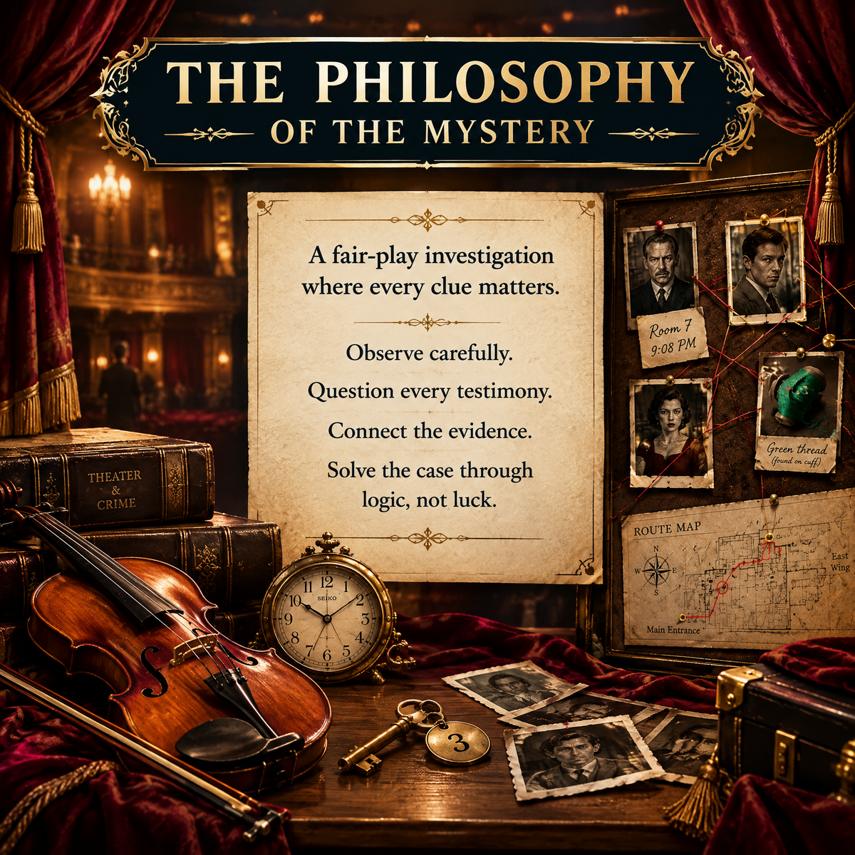 The Mystery of the Vanishing Violin — Printable Detective Puzzle Book