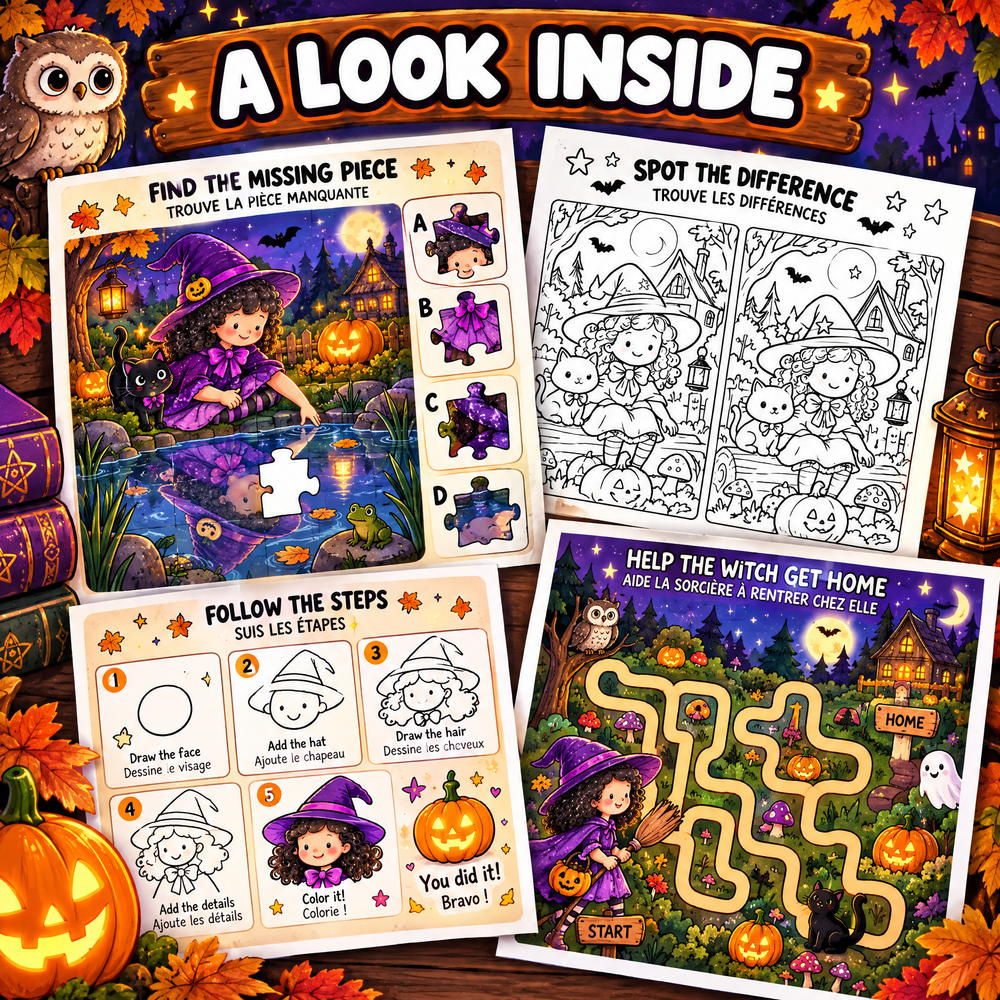 30 Games of Observation and Reasoning  Cute Witcher at Halloween