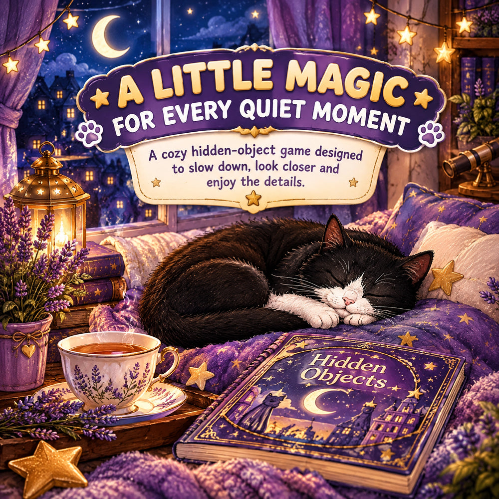 Cat's Dream World – Printable Hidden Objects Game