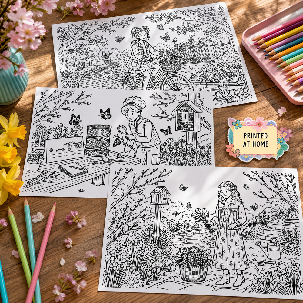Dreamy Spring Coloring Book PDF