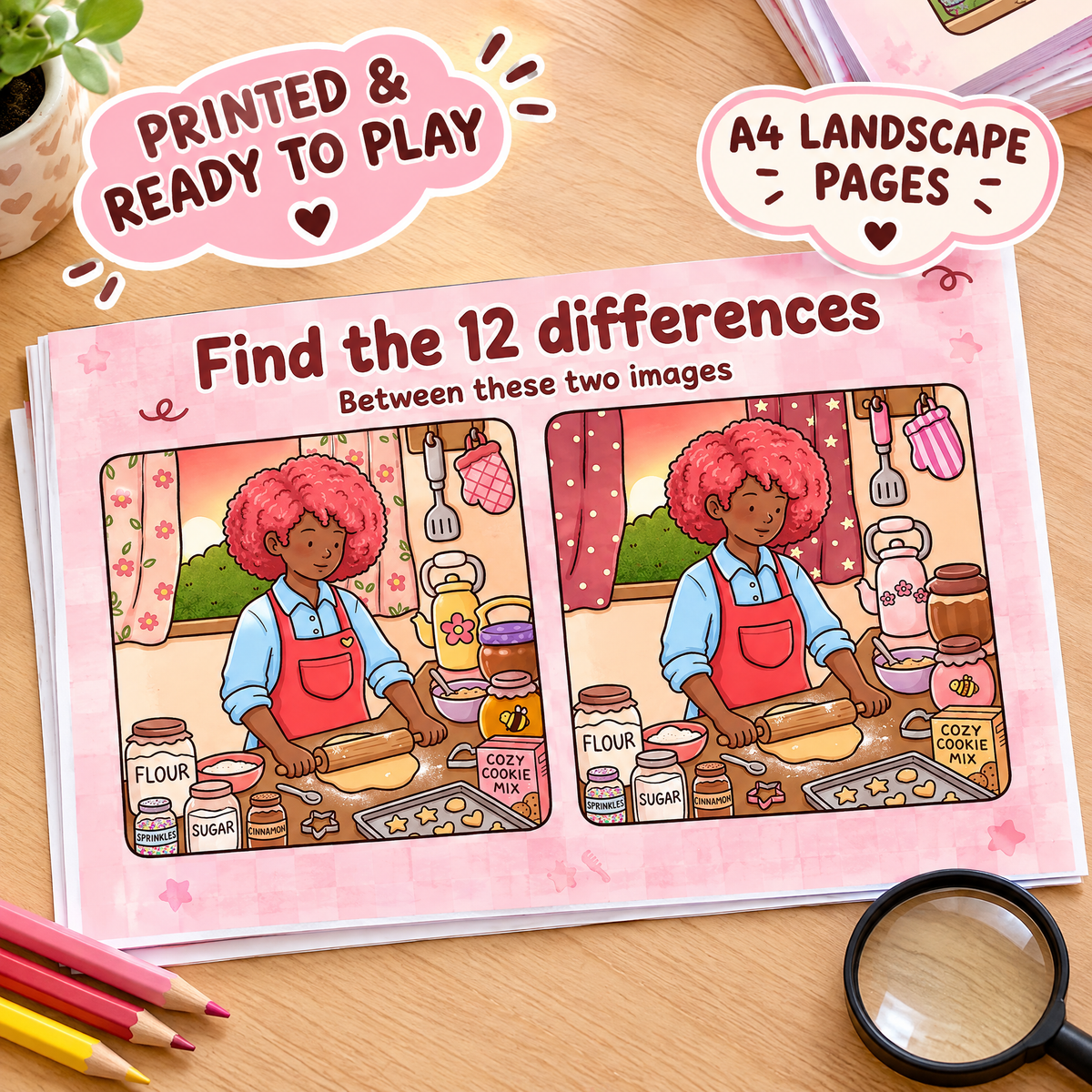 Find 12 Differences – Cozy Home Edition Puzzle Book