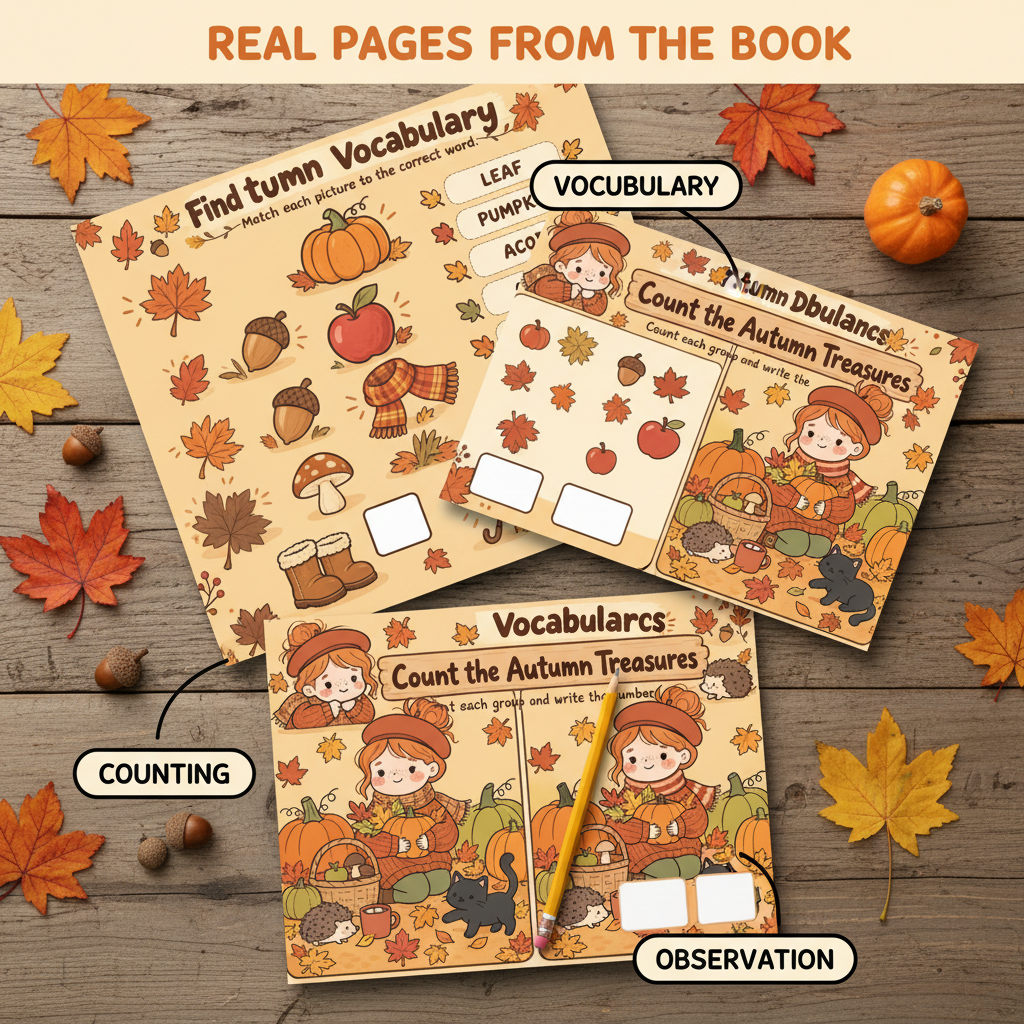 Autumn: Learn, Discover &amp; Play  Explore Autumn Through Counting, Matching, Patterns and Logic