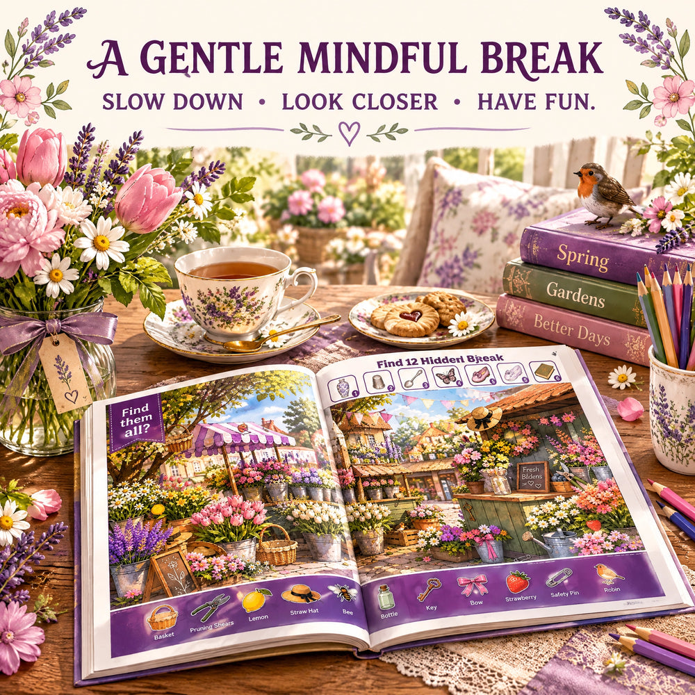Find 12 Hidden Objects – Spring Edition Puzzle Book