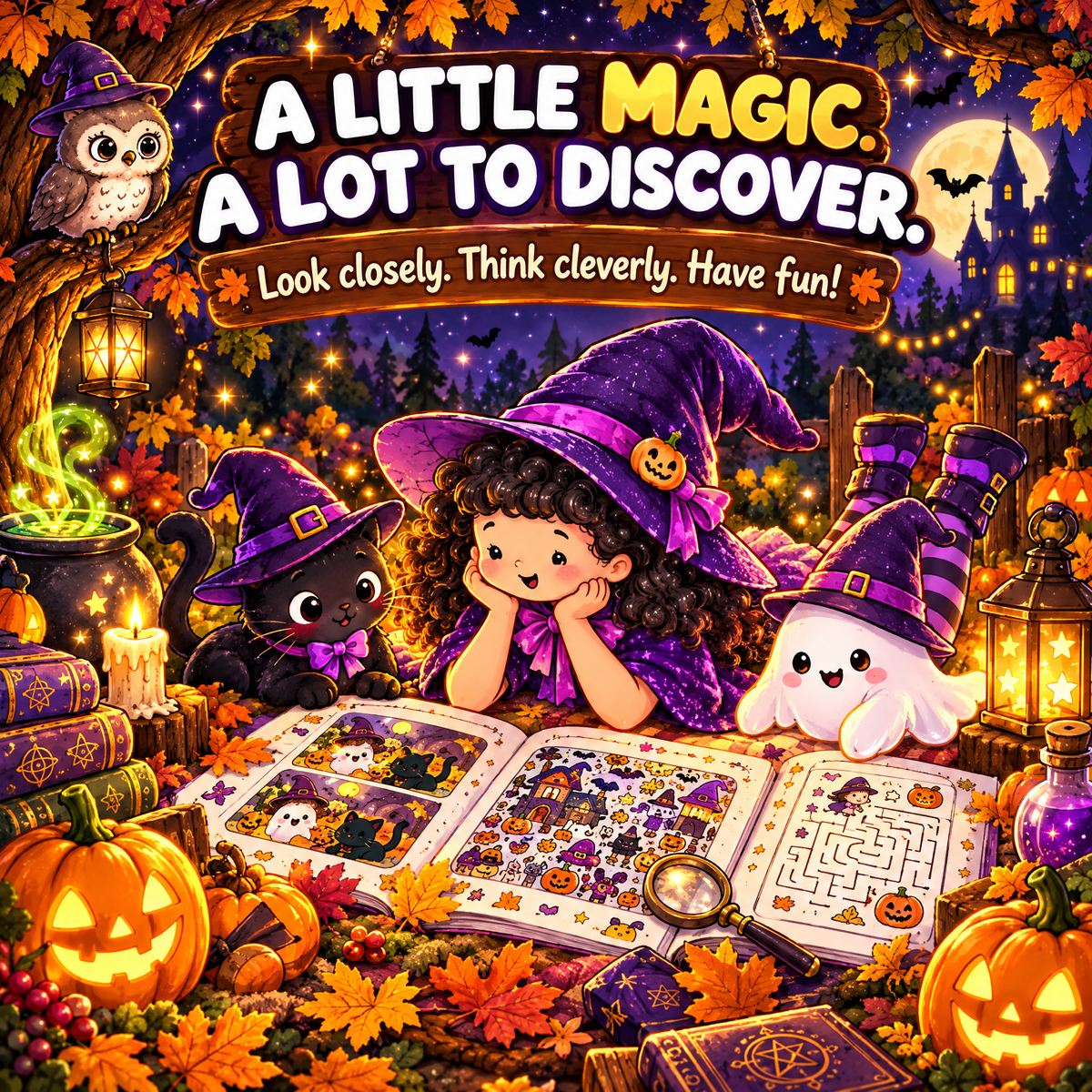30 Games of Observation and Reasoning  Cute Witcher at Halloween