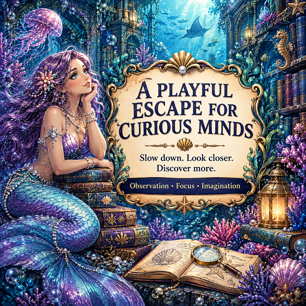 Dreamy Mermaid Hidden Objects – Challenge Edition Activity Book