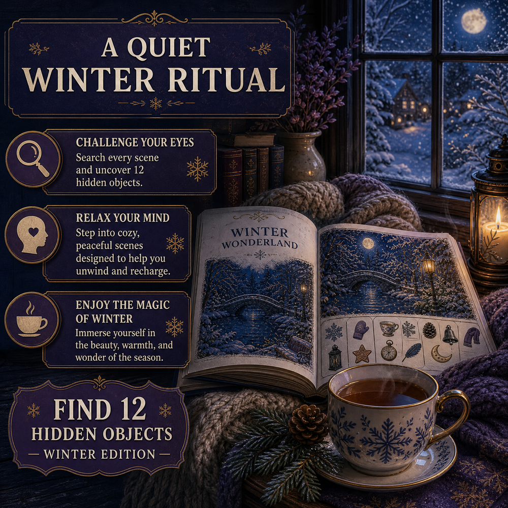 Find 12 Hidden Objects: Dreamy Winter Edition