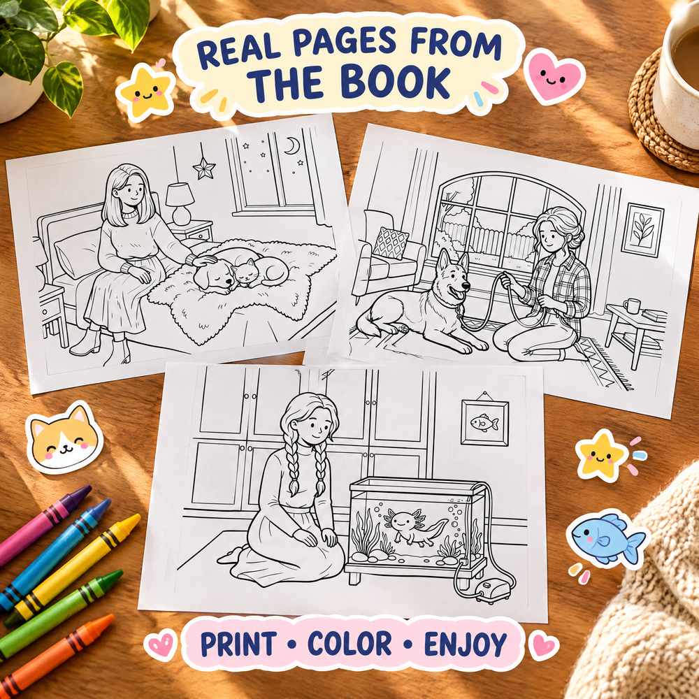 Dreamy Home Pets — Coloring Book