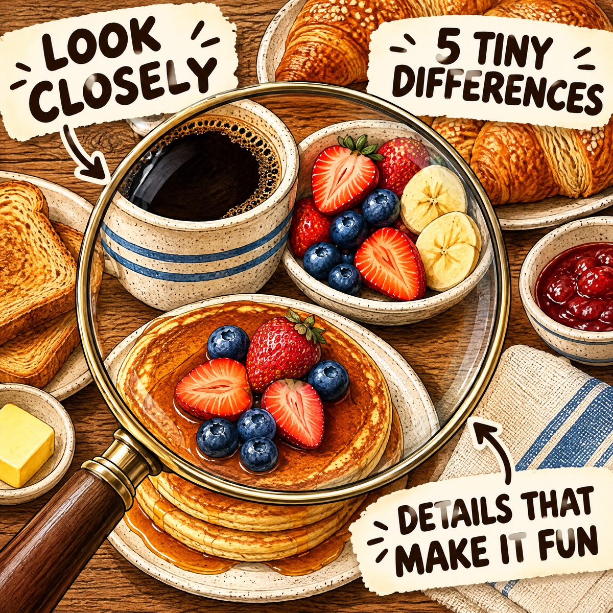 Find the Differences: Cozy Food Puzzle Book