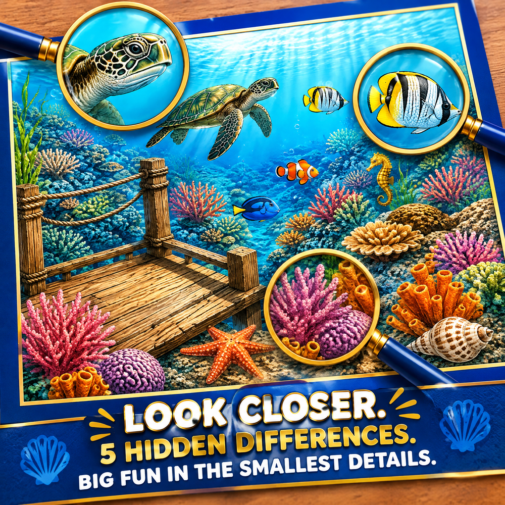 Find the Differences: Ocean Adventures – 20 Pages Printable PDF Activity Book