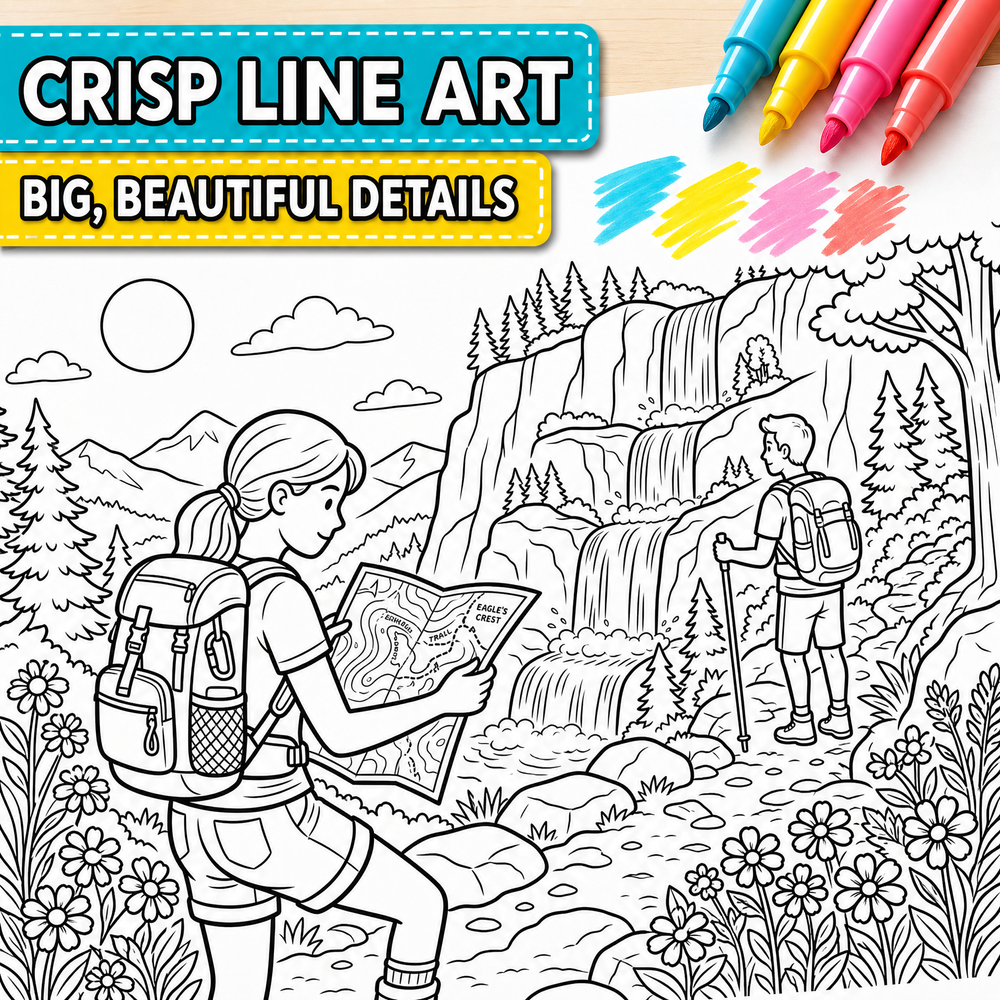 Dreamy Vacation Journey 65 Pages Coloring Book Printable PDF.pdf