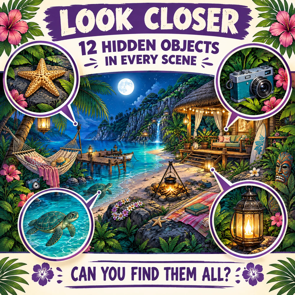 Theme Island Hidden Objects – Tropical Adventure Activity Book