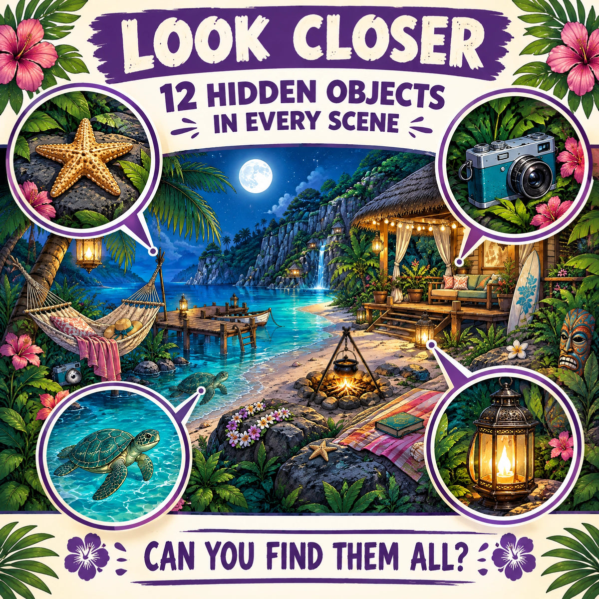 Theme Island Hidden Objects – Tropical Adventure Activity Book