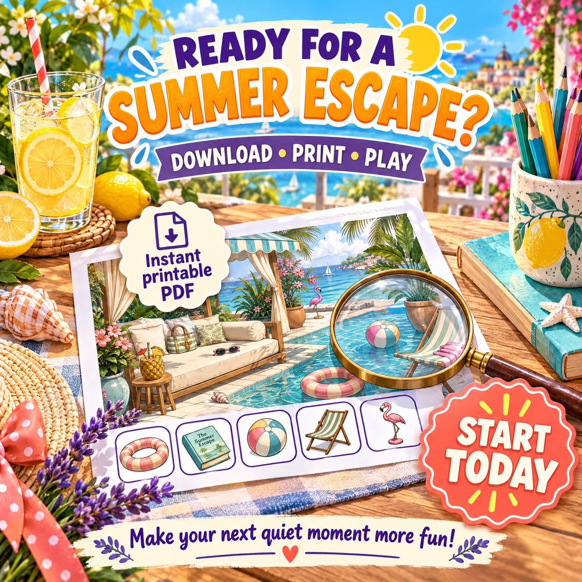 Dreamy Summer Escape – Hidden Objects Game for Kids