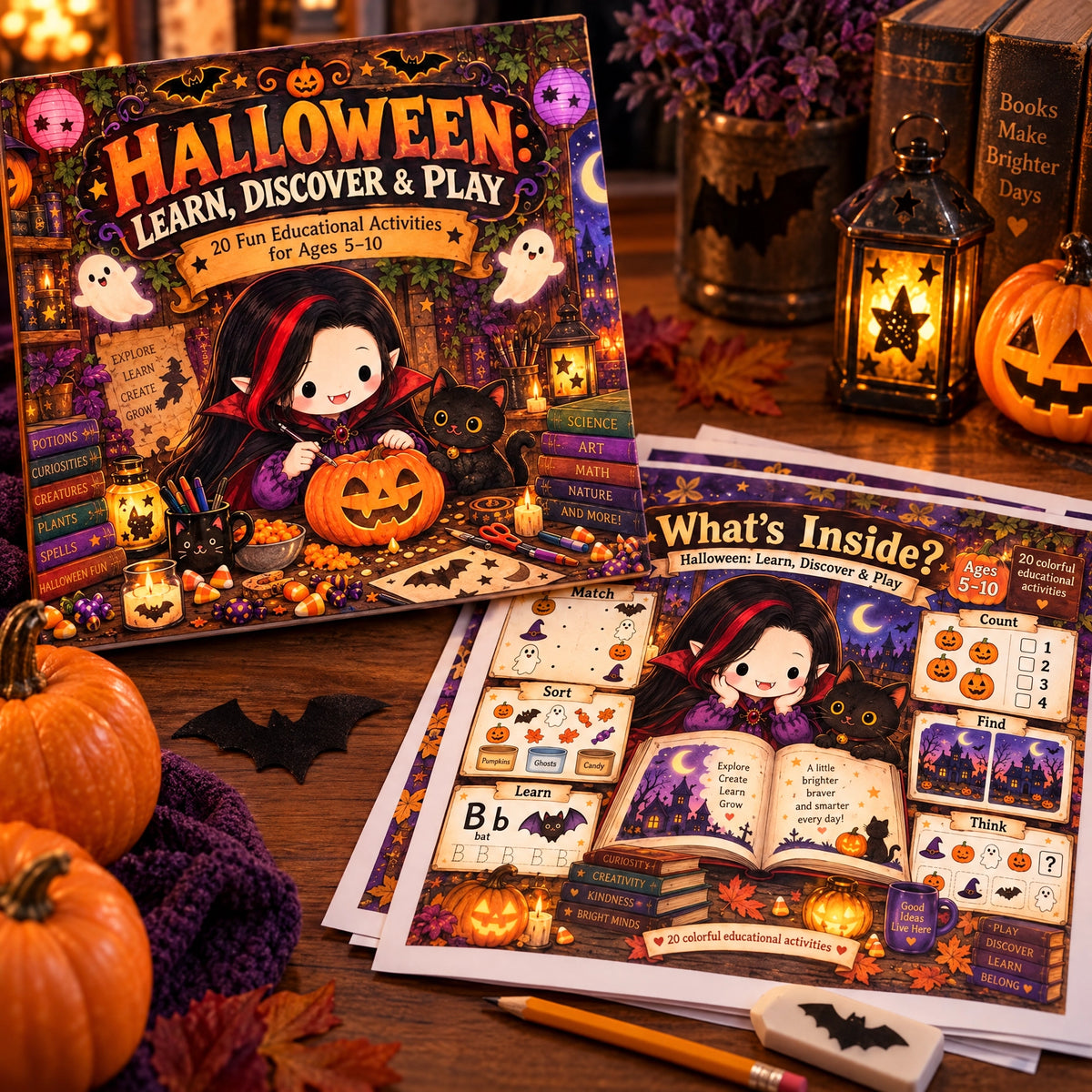 The Halloween Collection  - Coloring Books and Learning Games for Spooky Season