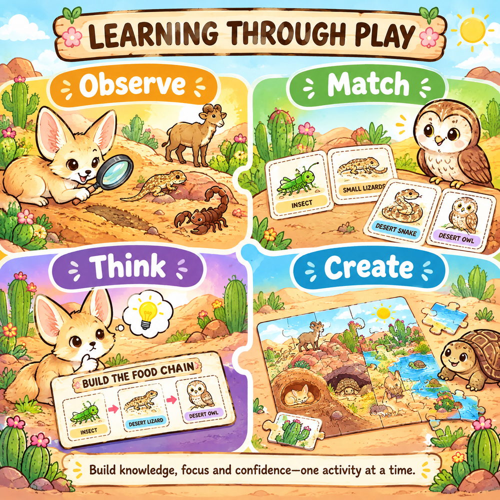 Desert Habitat — Interactive Activity Book for Kids Ages 5–10