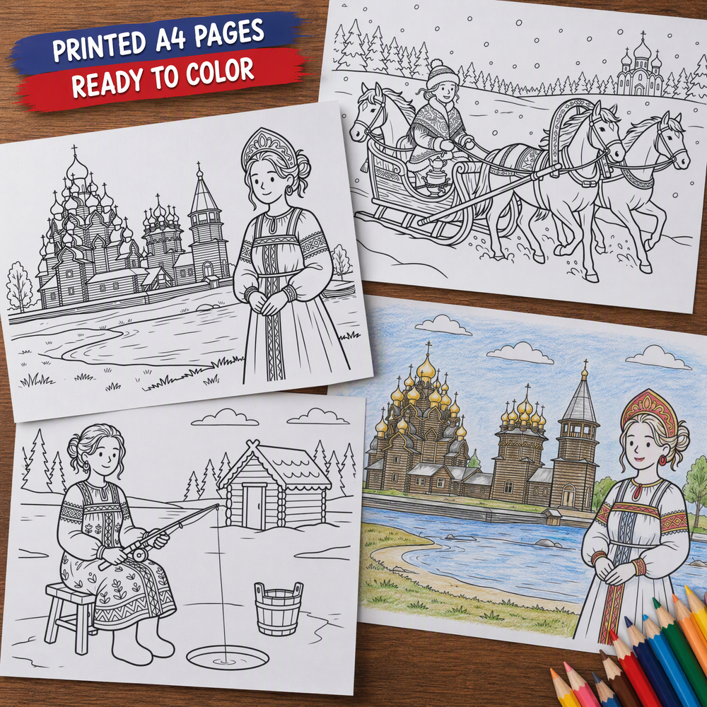 Dreamy – Visit Russia: Coloring Book