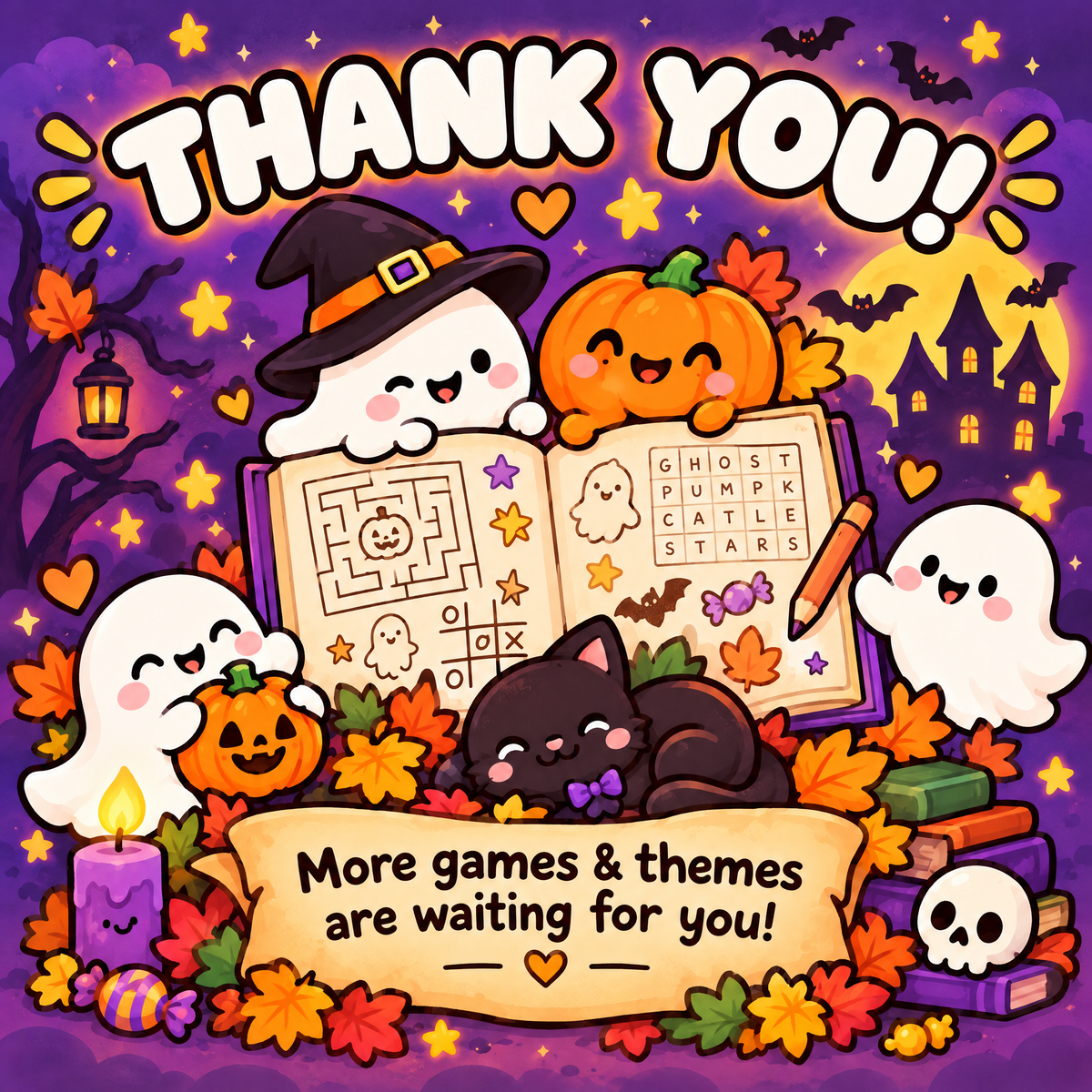 20 Games of Observation and Thinking  - Cozy Cutie Halloween Puzzles to Print and Play