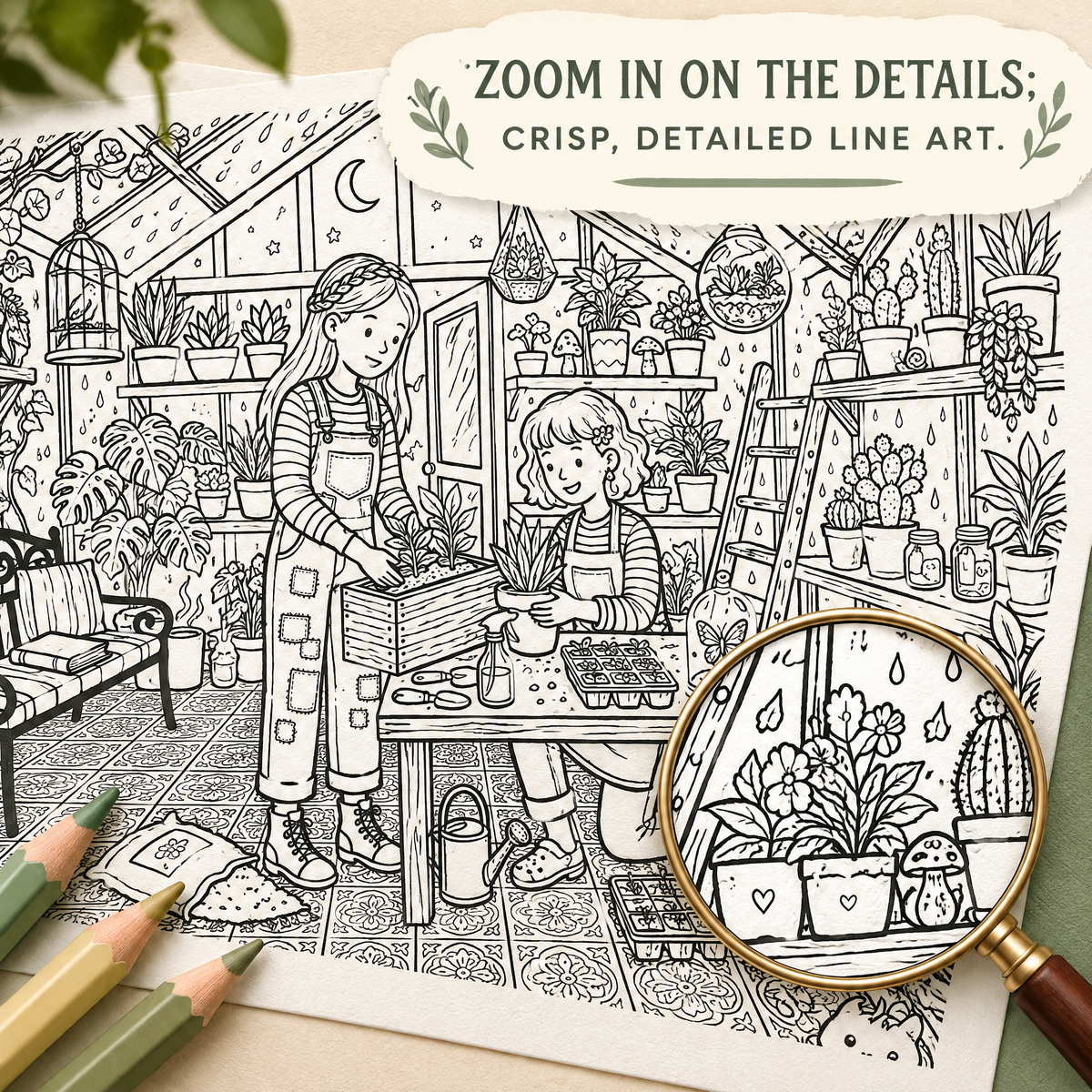 Dreamy Best Friends Printable Coloring Book – 50+ Cozy Coloring Page