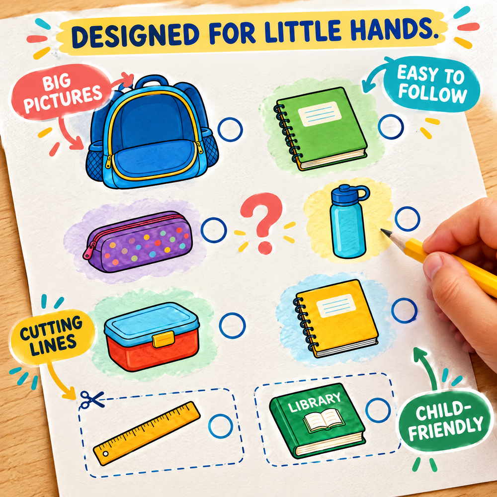 Children at School 30 Printable Learning Games for Kids Ages 5–10