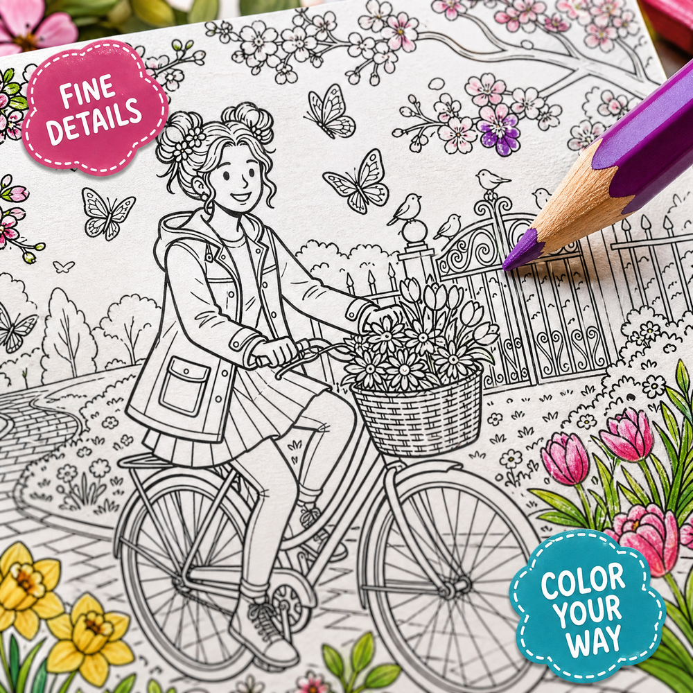 Dreamy Spring Coloring Book PDF