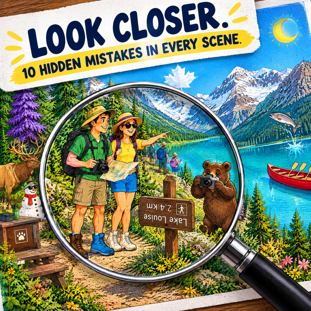 Explore Canada while searching for hidden anomalies - Printable PDF Activity Book