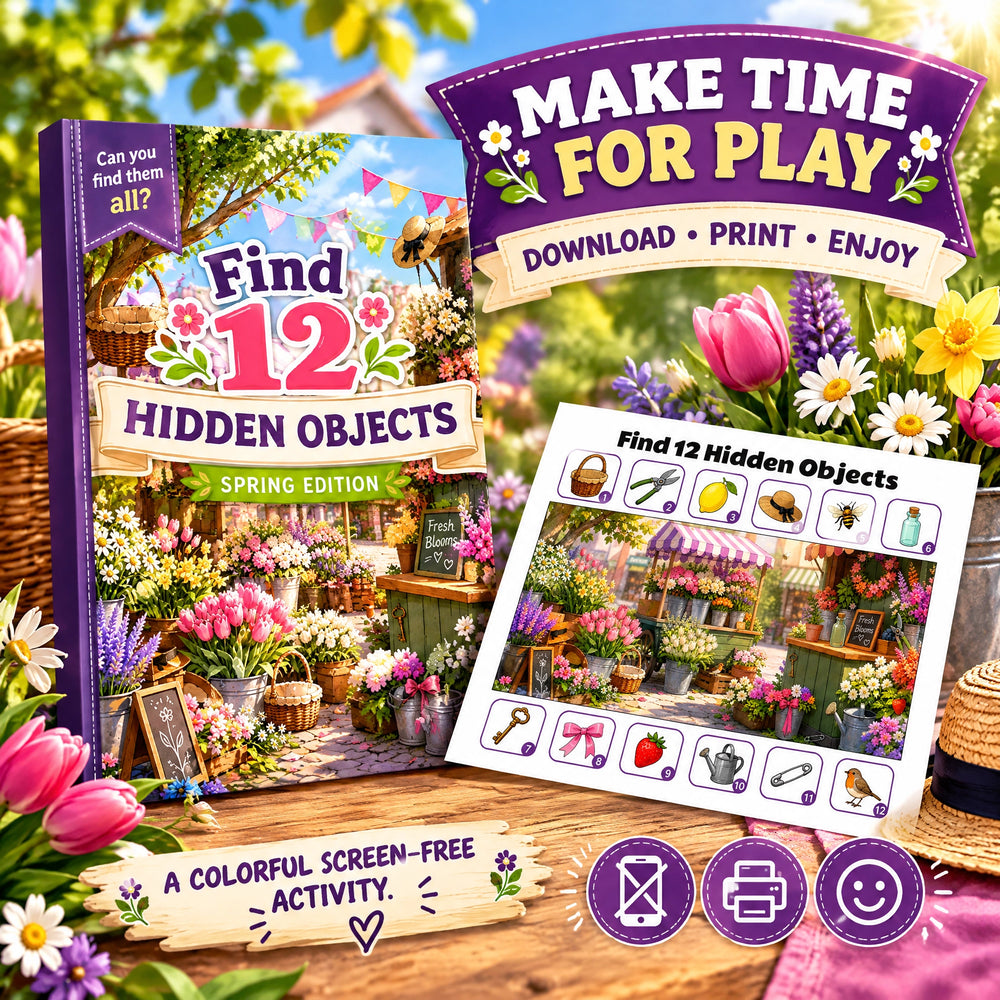 Find 12 Hidden Objects – Spring Edition Puzzle Book
