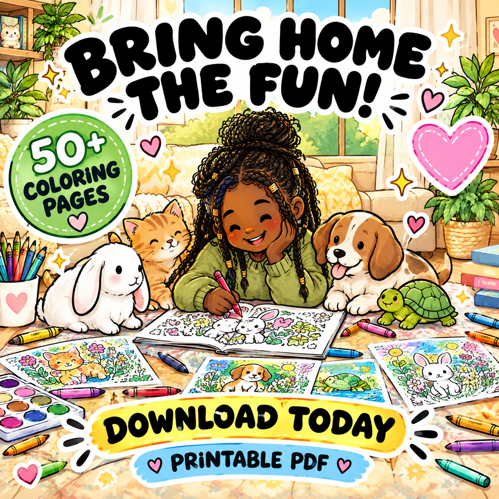 Dreamy Home Pets — Coloring Book