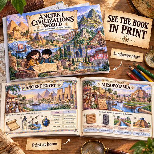 Ancient Civilizations World – Illustrated Activity Book