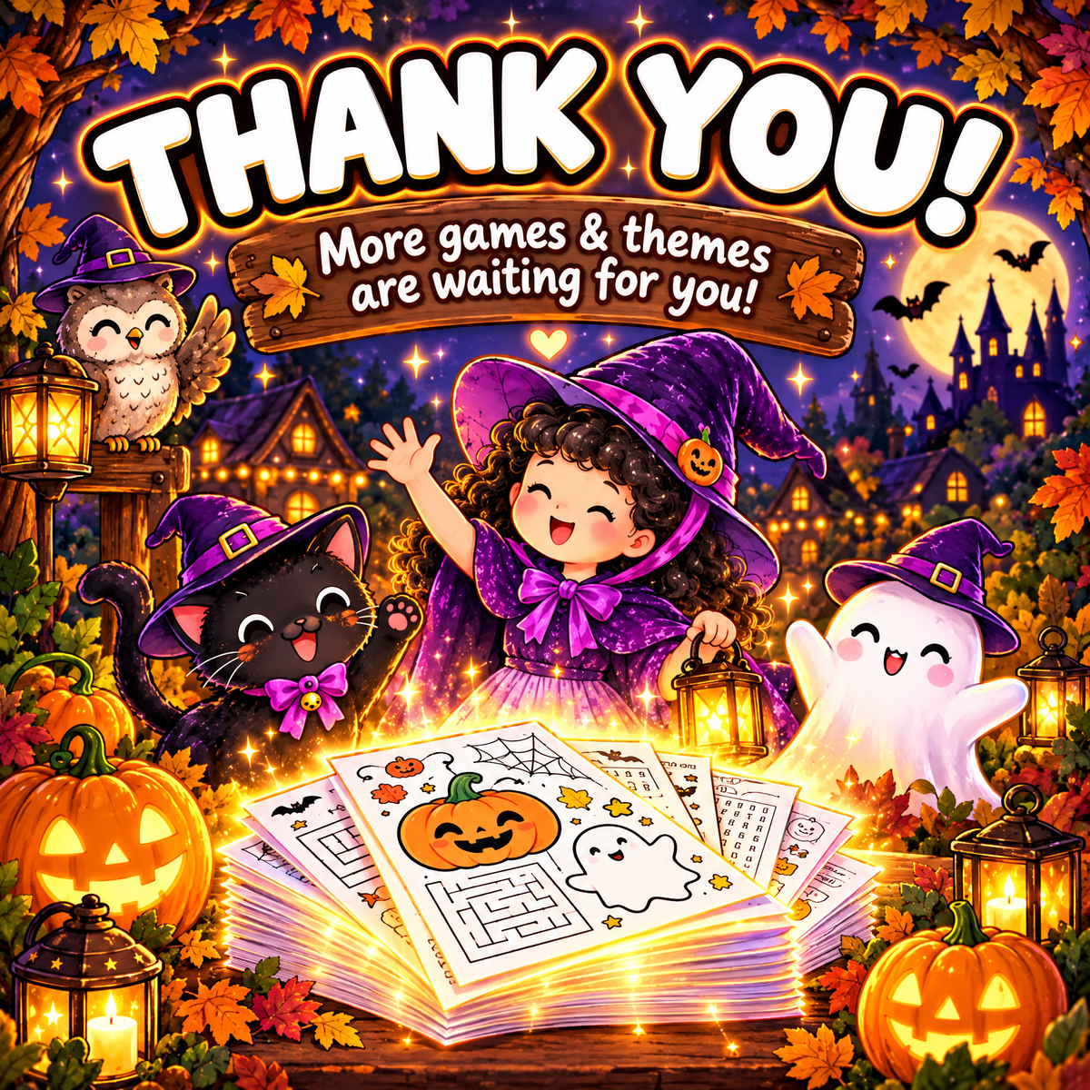 30 Games of Observation and Reasoning  Cute Witcher at Halloween