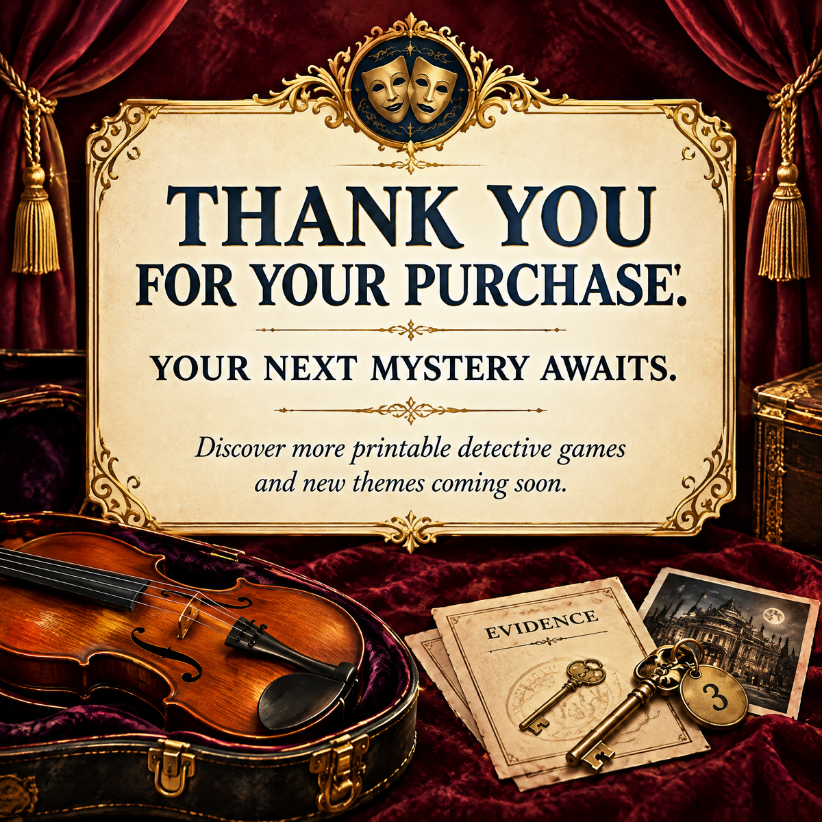 The Mystery of the Vanishing Violin — Printable Detective Puzzle Book