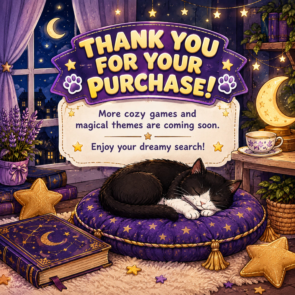 Cat's Dream World – Printable Hidden Objects Game