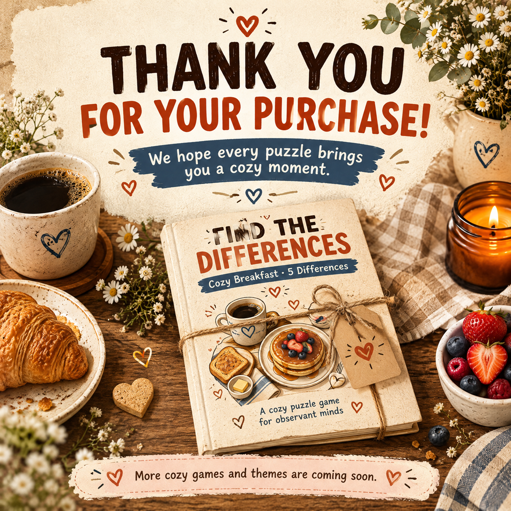 Find the Differences: Cozy Food Puzzle Book