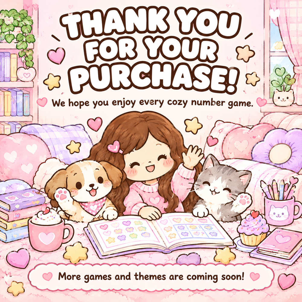 Cozy Animal Number Games – 30 Printable Math Activities for Kids Ages 4–7  A4 Landscape PDF  English Digital Product
