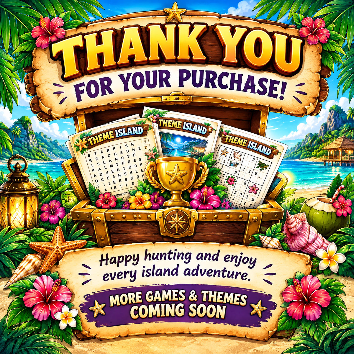 Theme Island Hidden Objects – Tropical Adventure Activity Book