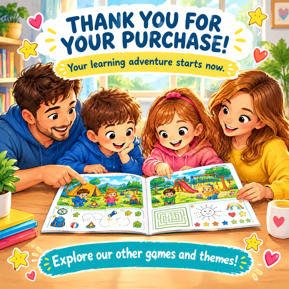 Kids in the Playground: 30 Fun Learning Games Printable PDF