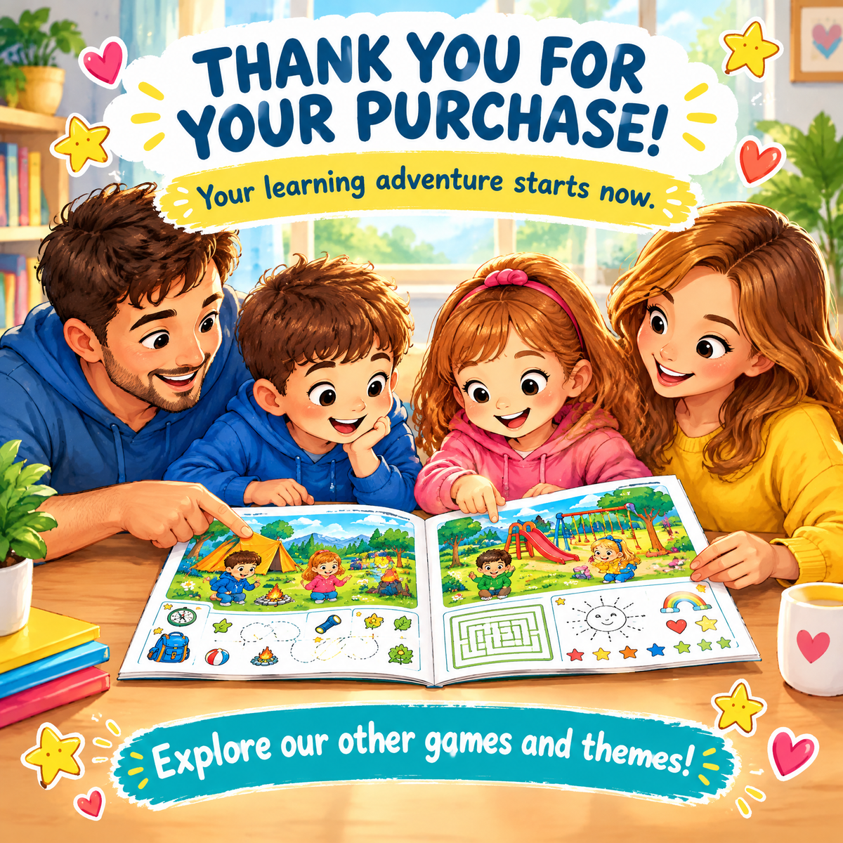 Kids in the Playground: 30 Fun Learning Games Printable PDF