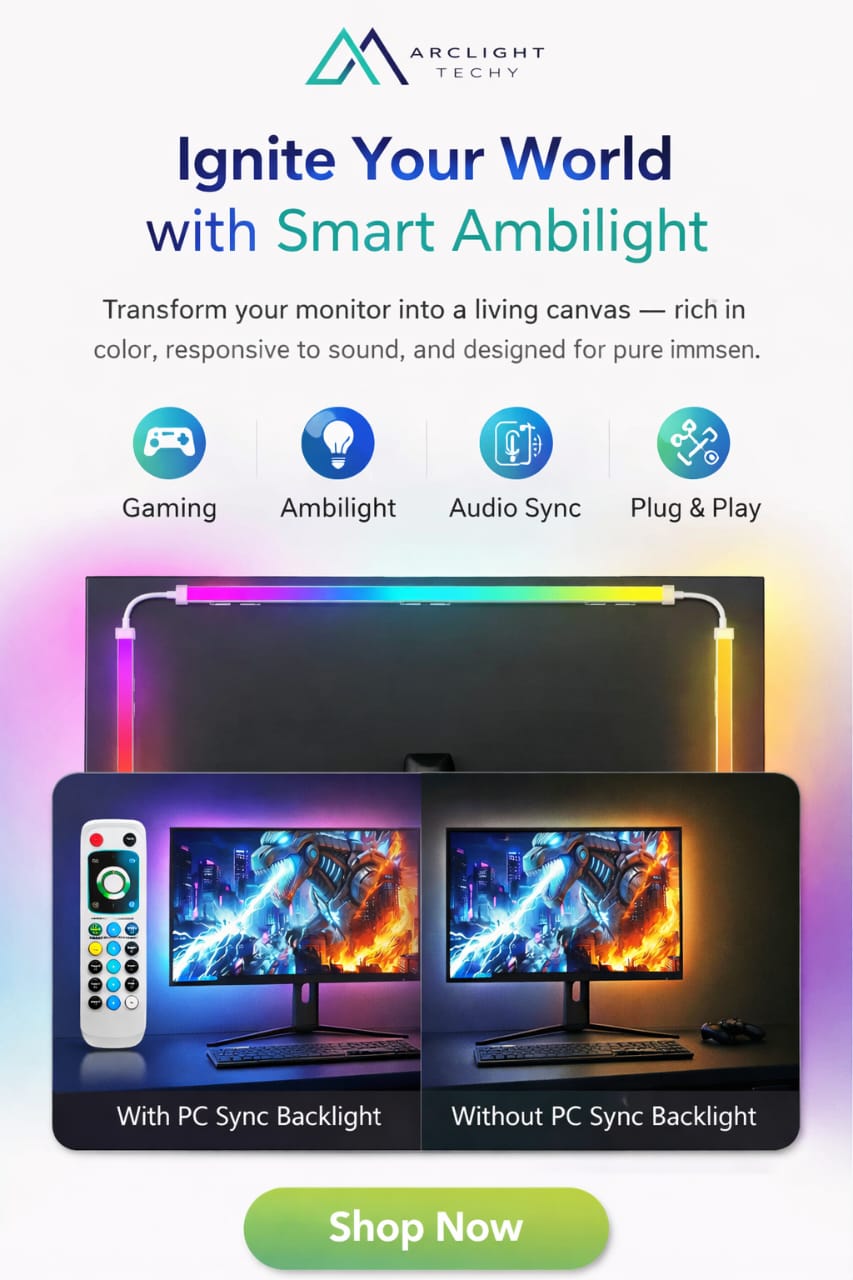 RGB Smart LED TV & PC Backlight Strip – Ambient Sync Gaming Light