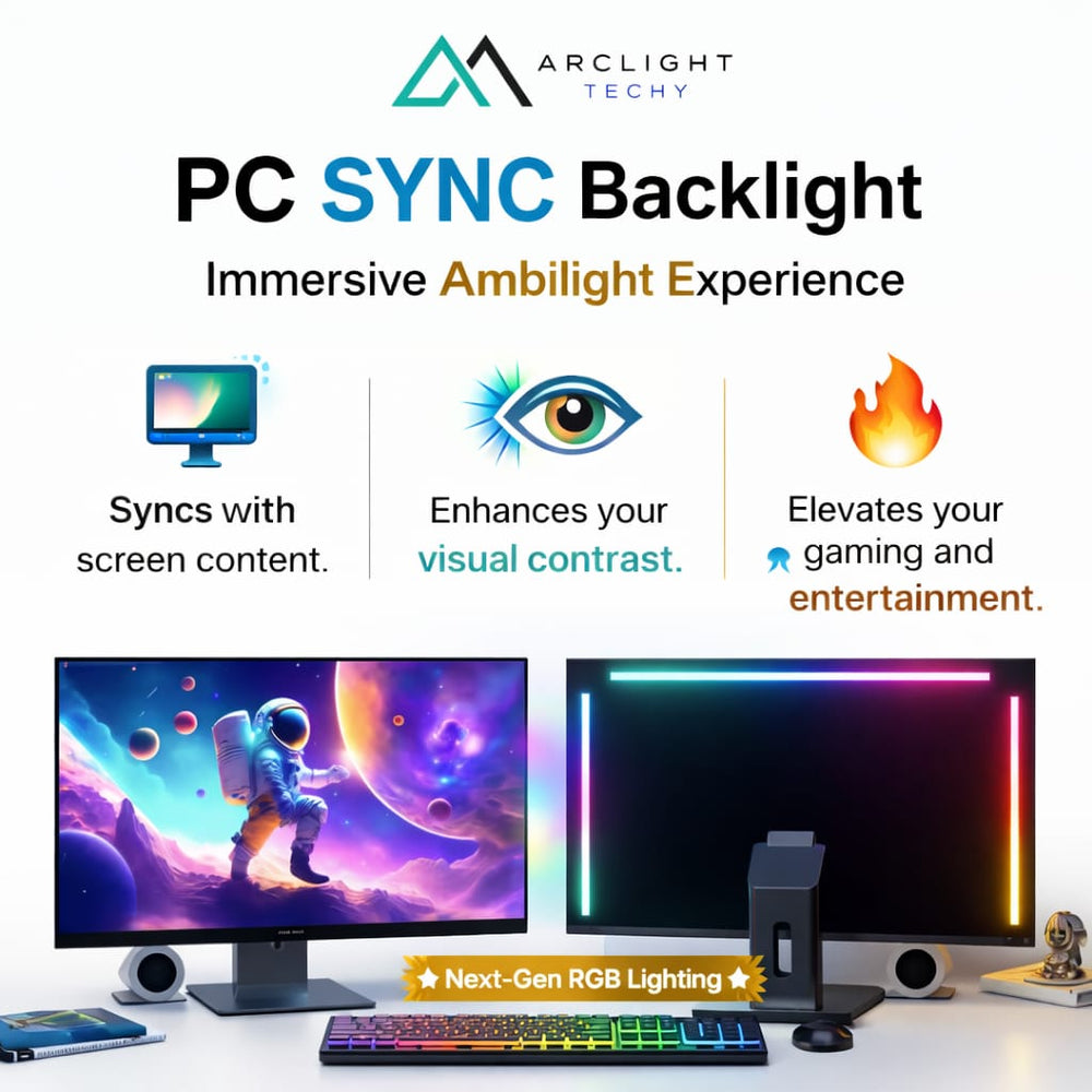 RGB Smart LED TV & PC Backlight Strip – Ambient Sync Gaming Light