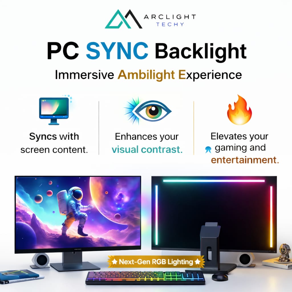RGB Smart LED TV & PC Backlight Strip – Ambient Sync Gaming Light