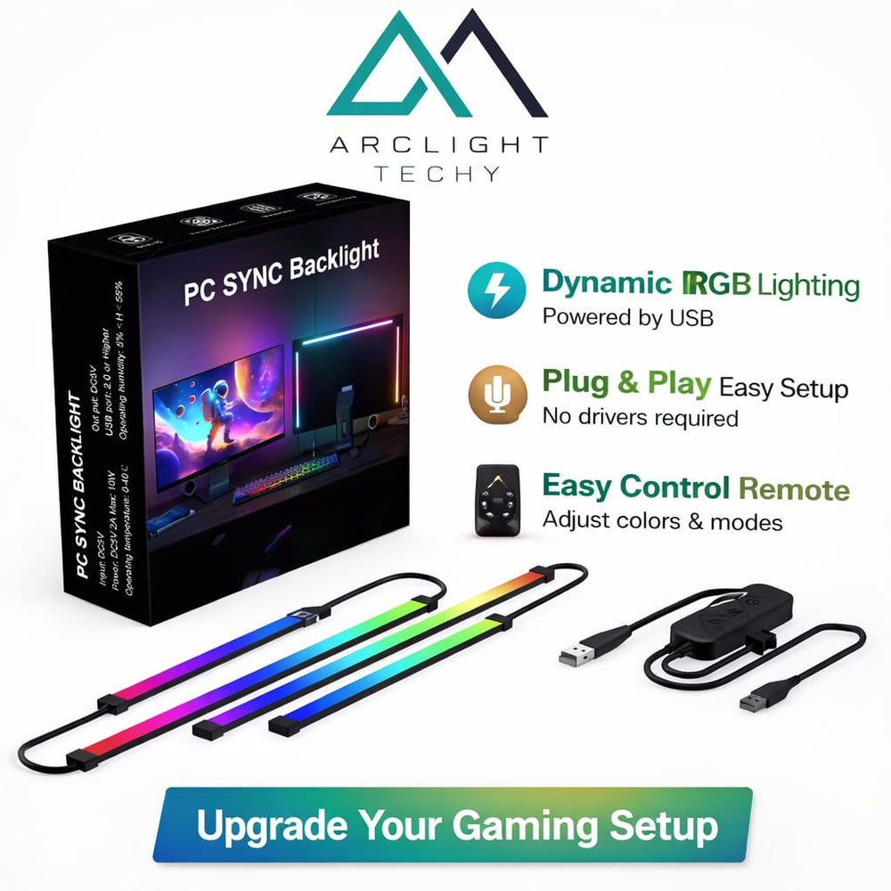 RGB Smart LED TV & PC Backlight Strip – Ambient Sync Gaming Light