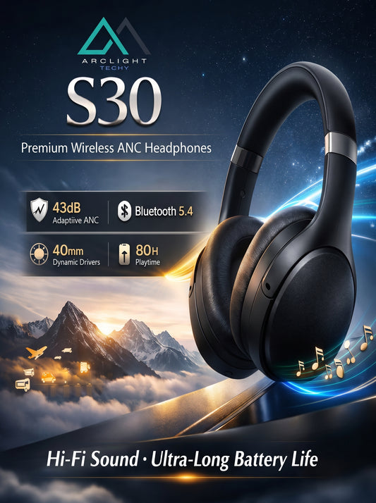 HAYLOU S30 Wireless Bluetooth 5.4 Headphones – ANC & 80H Playtime