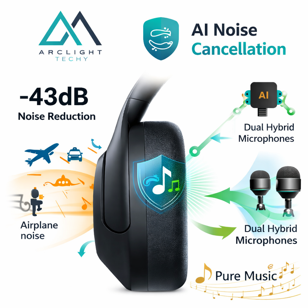 HAYLOU S30 Wireless Bluetooth 5.4 Headphones – ANC & 80H Playtime