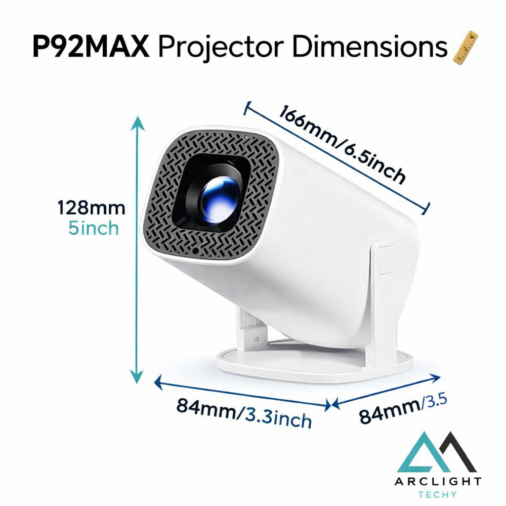 P30PRO Android 14 Smart Mini Projector – WiFi 6, 4K Support & Screen Mirroring