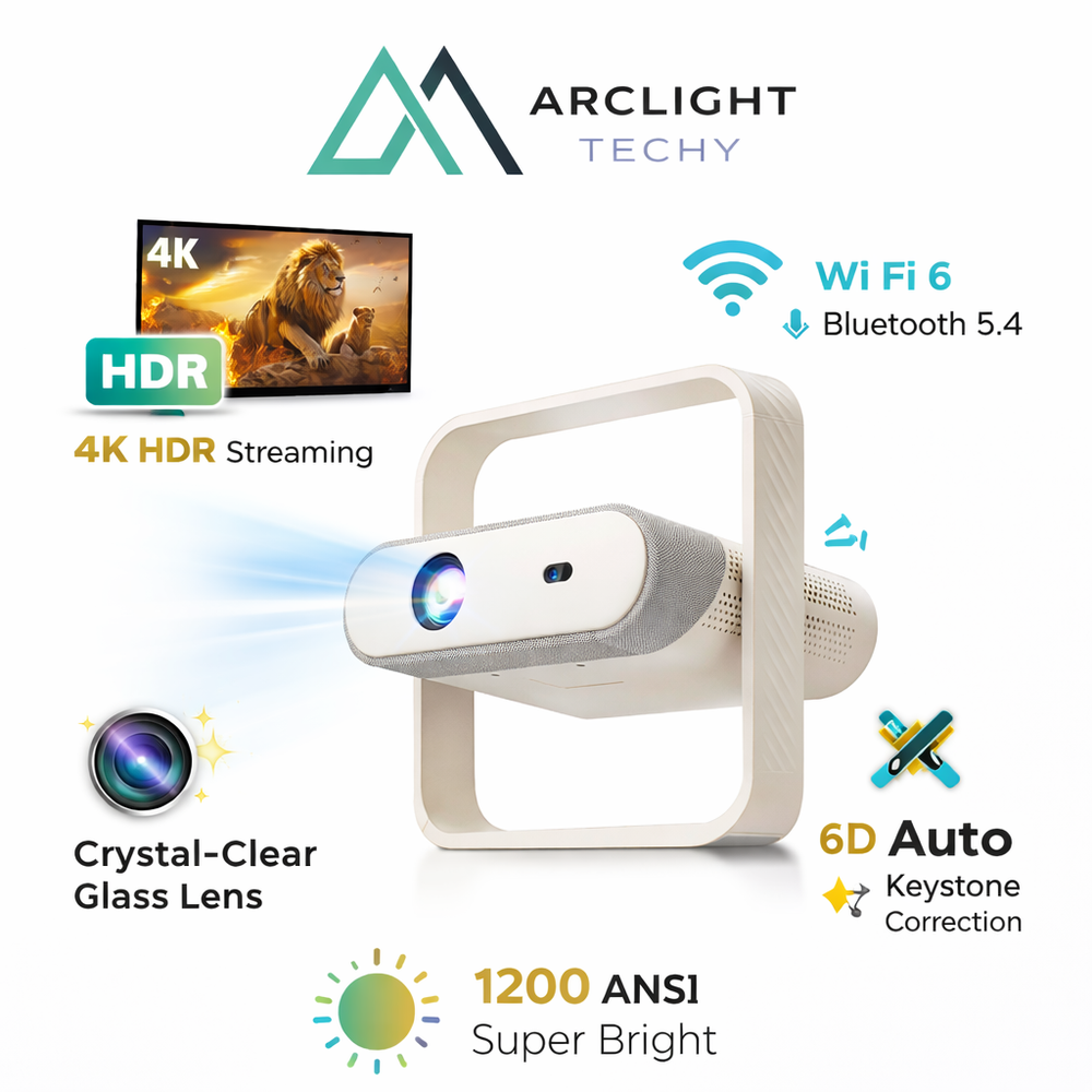 Salange P40 Portable Projector – Native 1080P, 4K Support & 500 ANSI