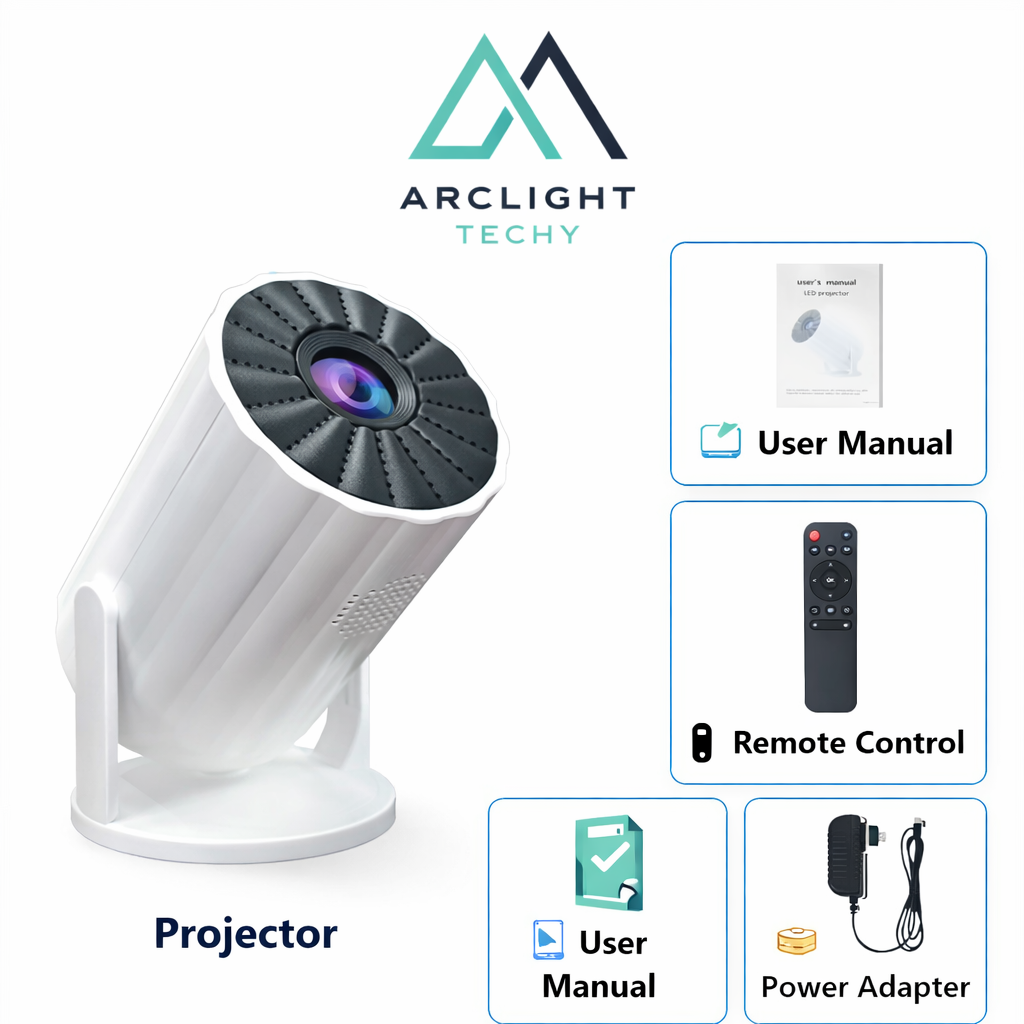 RY006 Mini Portable HD LED Projector – 1080P Support